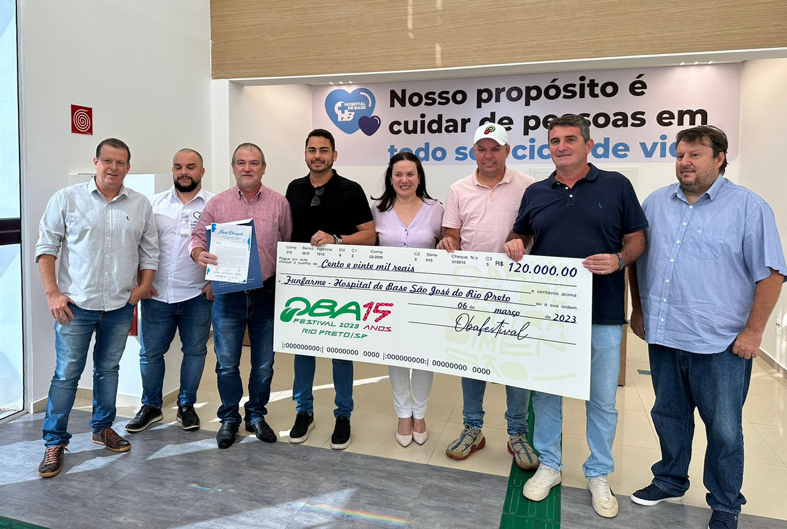 Festival OBA doa R$ 120 mil para o HB de Rio Preto
