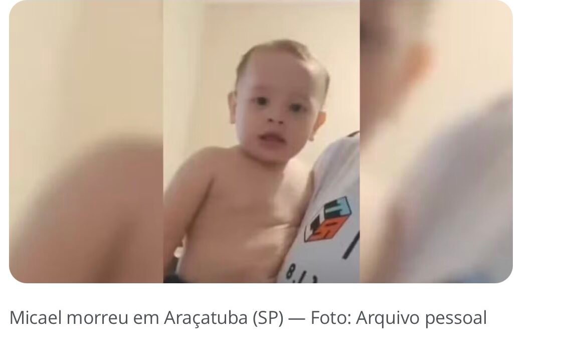 Bebê de 2 anos, vítima de agressões, tem morte cerebral confirmada em Araçatuba