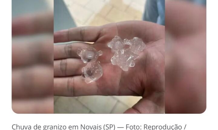 Chuva de granizo atinge cidades da região Noroeste