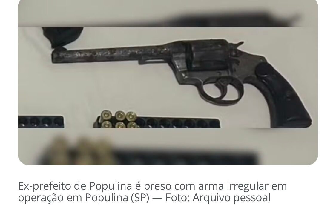 Ex-prefeito de Populina é preso com revólver irregular