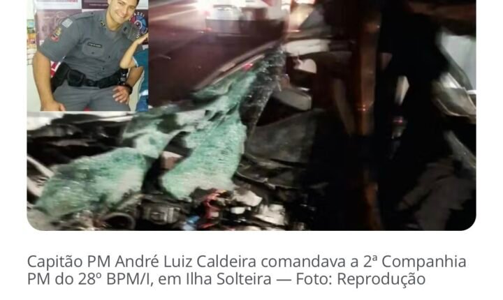 Comandante da PM em Ilha Solteira morre em acidente de carro em estrada do interior de SP