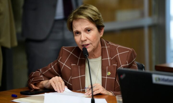 Tereza Cristina critica apoio do União Brasil e PP à reeleição de Alcolumbre no Senado