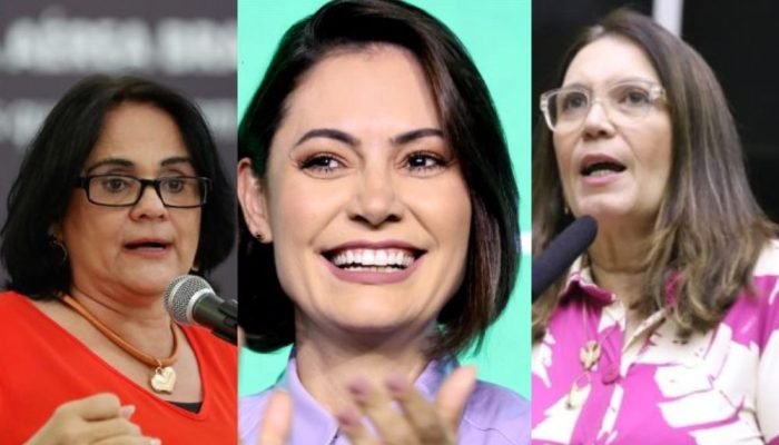 Damares Alves, Michelle Bolsonaro e Bia Kicis, senadoras do DF Divulgação