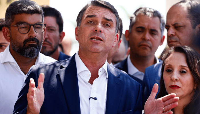 Candidato à Presidência da República Flávio Bolsonaro (PL) WILTON JUNIOR/ESTADÃO CONTEÚDO/E...