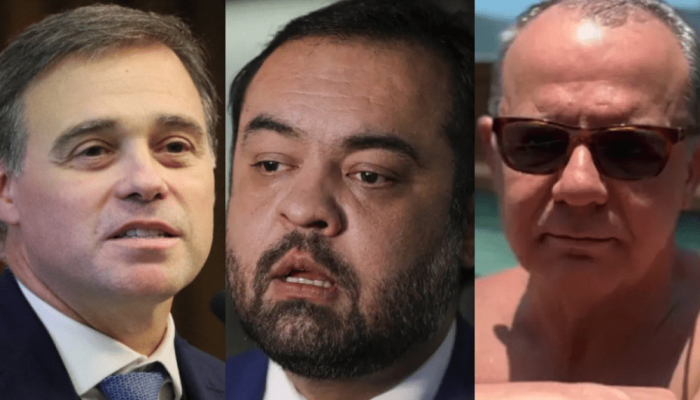 Ministro André Mendonça, do Supremo Tribunal Federal (STF), e os ex-governadores do Rio de Jane...