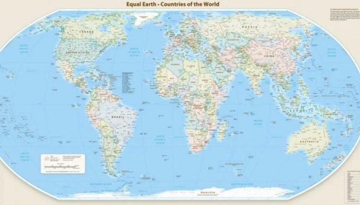 Mapa-múndi mais fidedigno HANDOUT / EQUAL EARTH / AFP