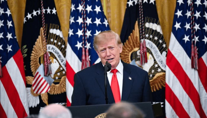 Presidente dos Estados Unidos, Donald Trump ALEX WROBLEWSKI / AFP
