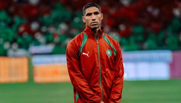 Jogador Achraf Hakimi da Seleção de Marrocos. Laloumance, CC BY 4.0 , via Wikimedia Commons