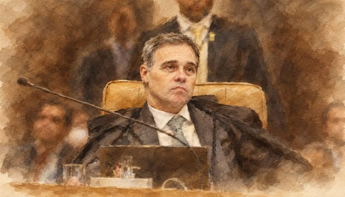 O ministro André Mendonça durante a sessão de 15 de setembro do STF, que terminou sem definir ...