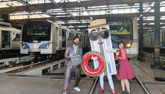 Até o dia 9 de outubro, a iniciativa levará intervenções teatrais às estações, com uma abo...